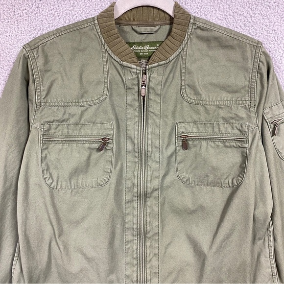Eddie Bauer Army Green Military Utility Jacket Womens Sz M - Picture 2 of 9